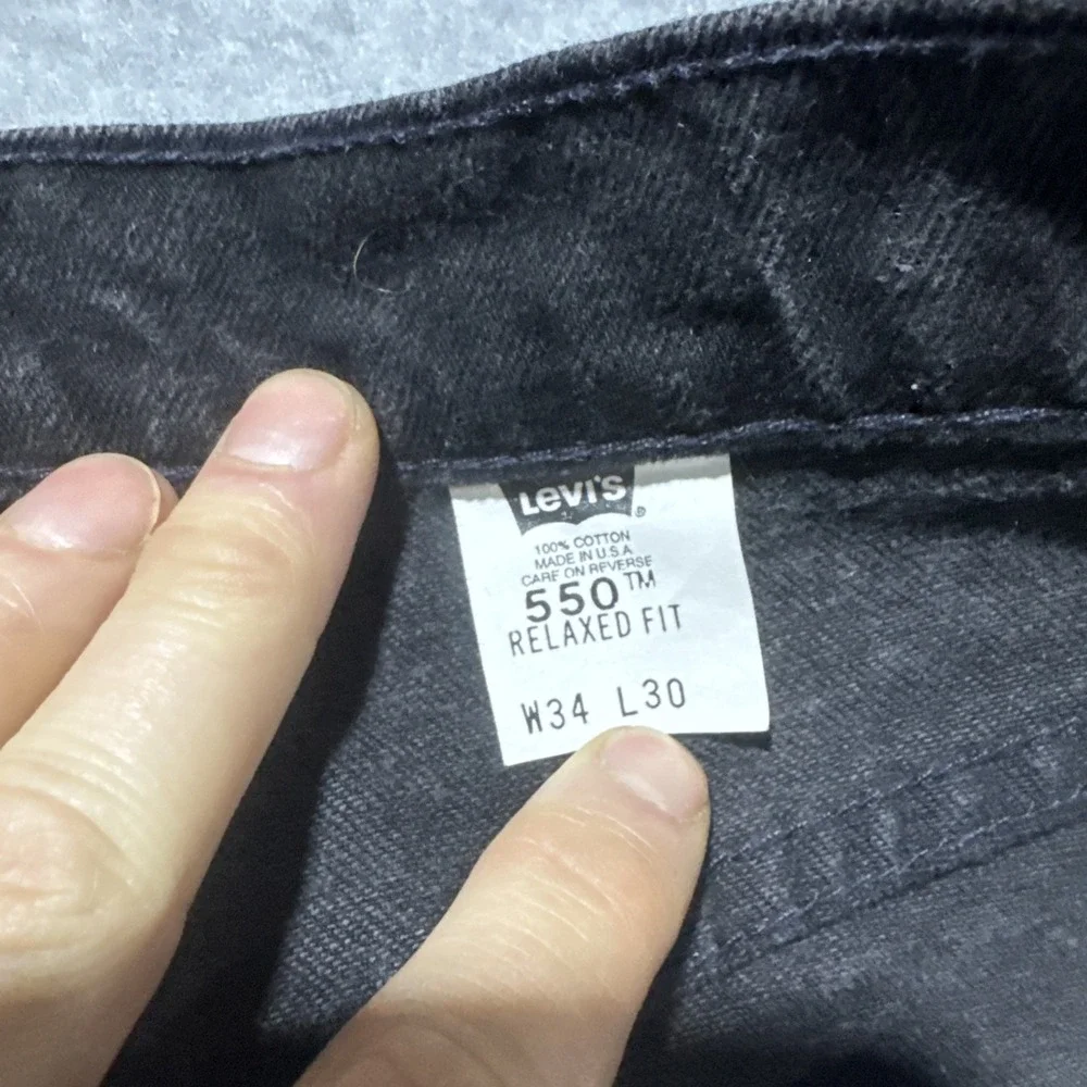 Vintage Levis 550 Orange Tab Jeans Men Black 34x30 Relaxed Fit 90s (2027)